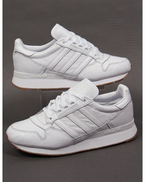 adidas weiß 41|adidas white leather shoes.